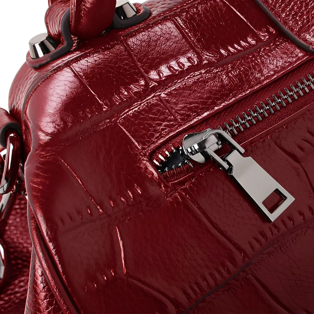 Elena Crocodile Handbag - Image 10