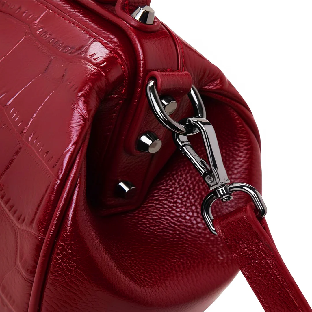 Elena Crocodile Handbag - Image 11
