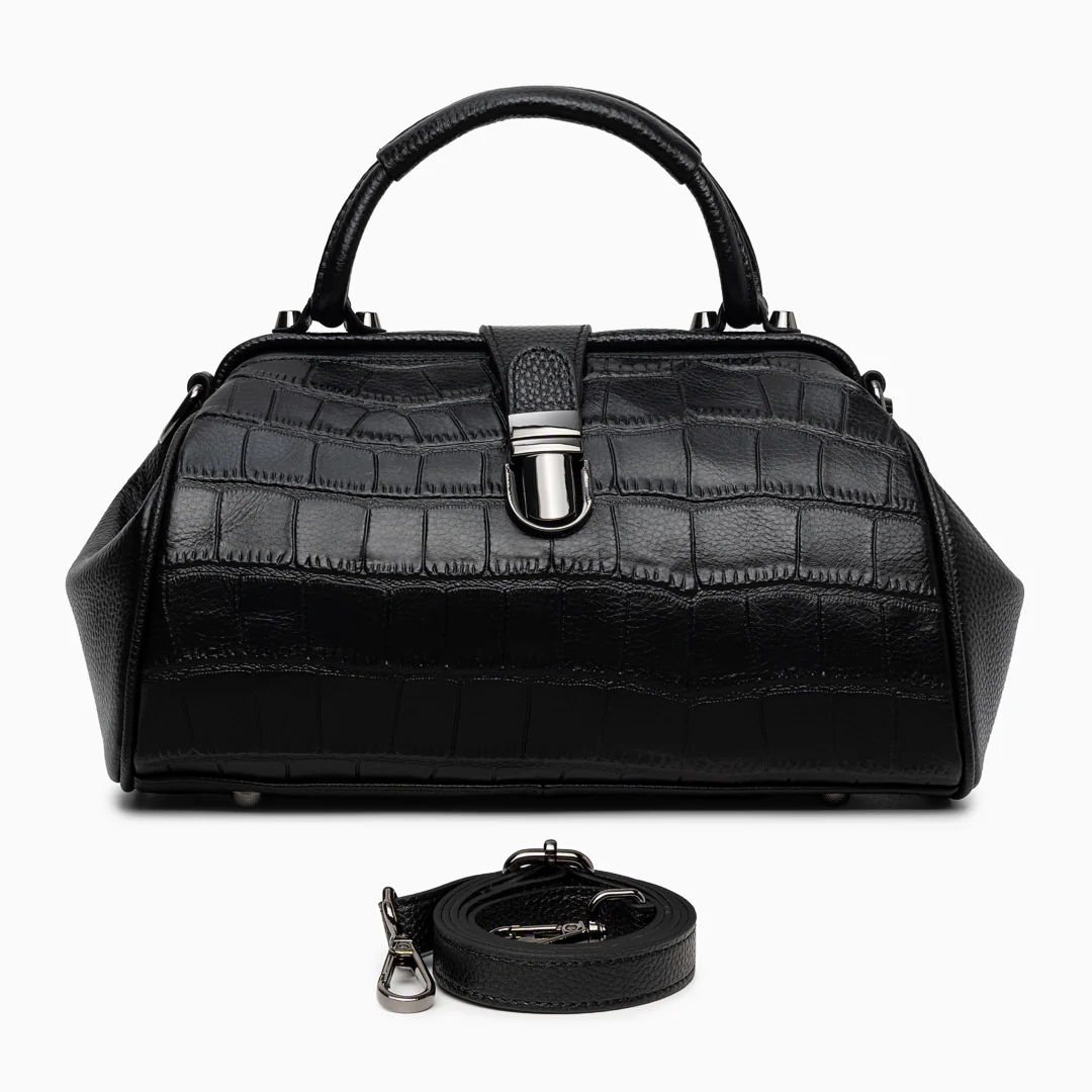 Elena Crocodile Handbag - Image 7
