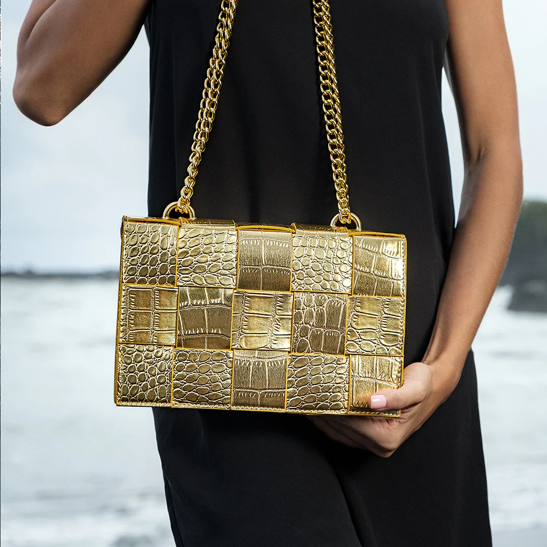 Crocodile Pattern Crossbody Bag - Image 4