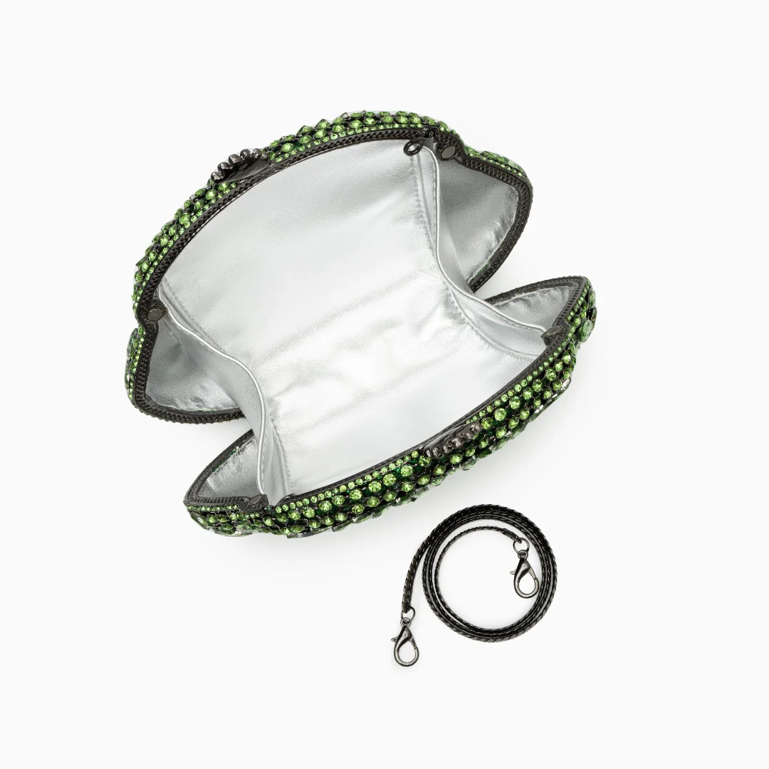 Ophelia Crystals Clutch Bag - Green - Image 3